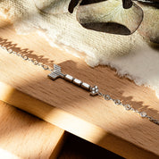 Arrow 0.48 CT Baget Pırlanta Taşlı Beyaz Altın Bileklik