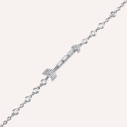 Arrow 0.48 CT Baget Pırlanta Taşlı Beyaz Altın Bileklik