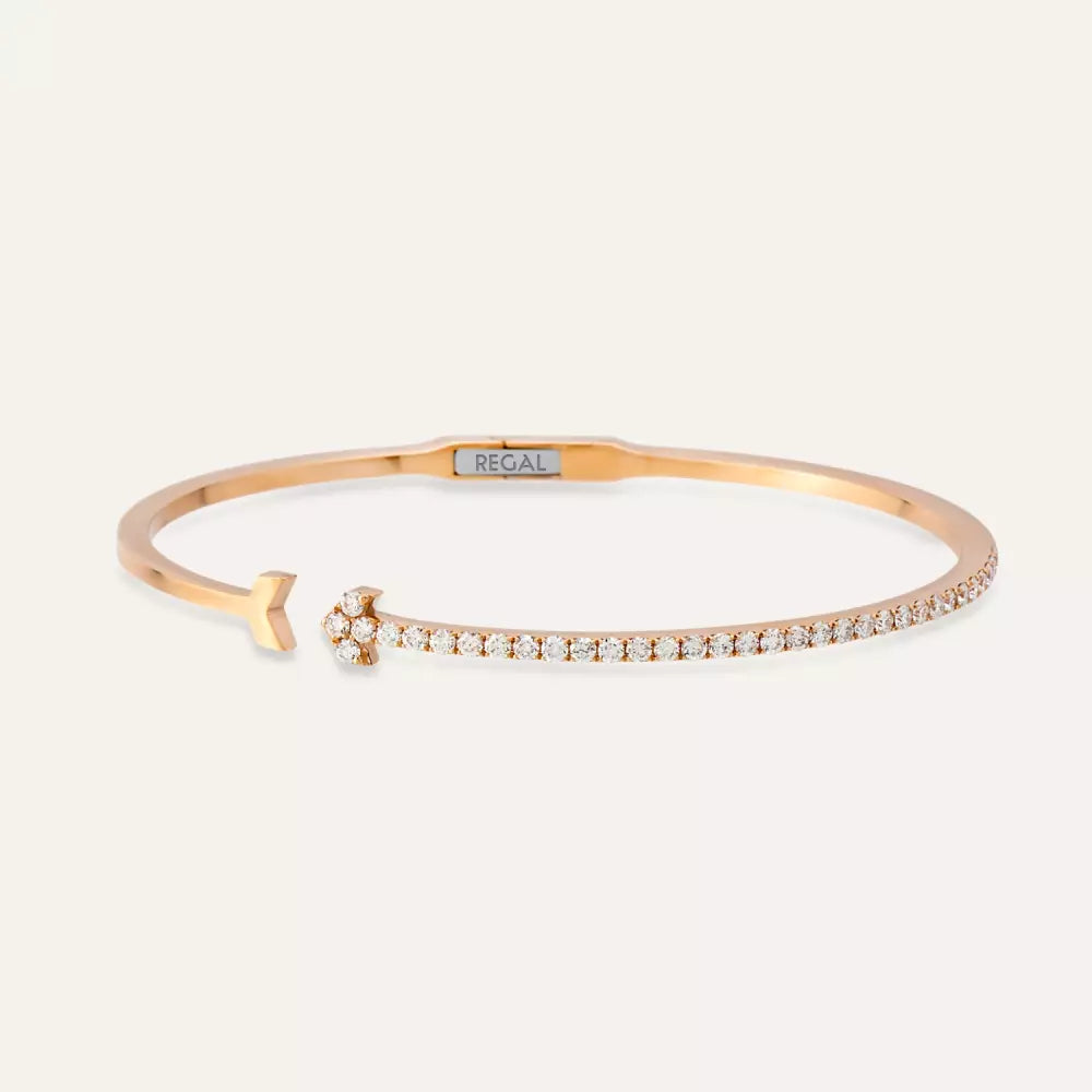 Arrow 1.20 CT Pırlanta Taşlı Kelepçe Bilezik