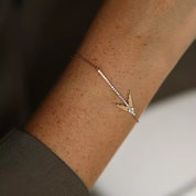 Luvia Pırlanta Taşlı Rose Altın Bileklik