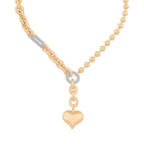 Asimetrik Zincir Kalp Kolye