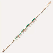 Atomik Pırlanta ve Zümrüt Taşlı Bileklik