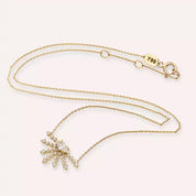 Aura II Pırlanta Taşlı Sarı Altın Kolye