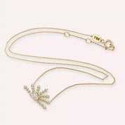 Aura Pırlanta Taşlı Sarı Altın Kolye