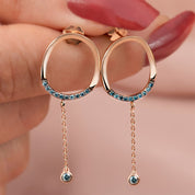 Cabaret Hoop Blue Diamond Earrings