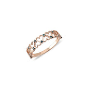 Cabaret Heart Blue Diamond Ring