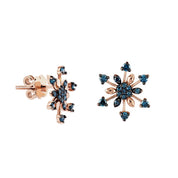 Cabaret Lily Blue Diamond Earrings