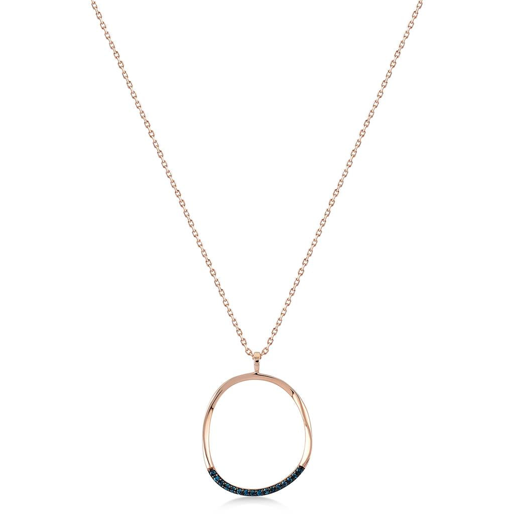 Cabaret Blue Diamond Hoop Necklace