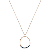 Cabaret Blue Diamond Hoop Necklace