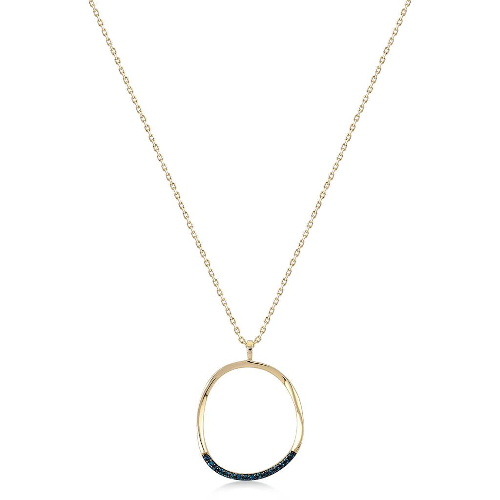 Cabaret Blue Diamond Hoop Necklace