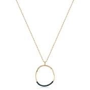 Cabaret Blue Diamond Hoop Necklace