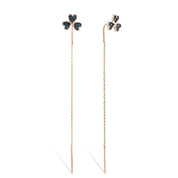 Cabaret Blue Diamond Clover Earrings