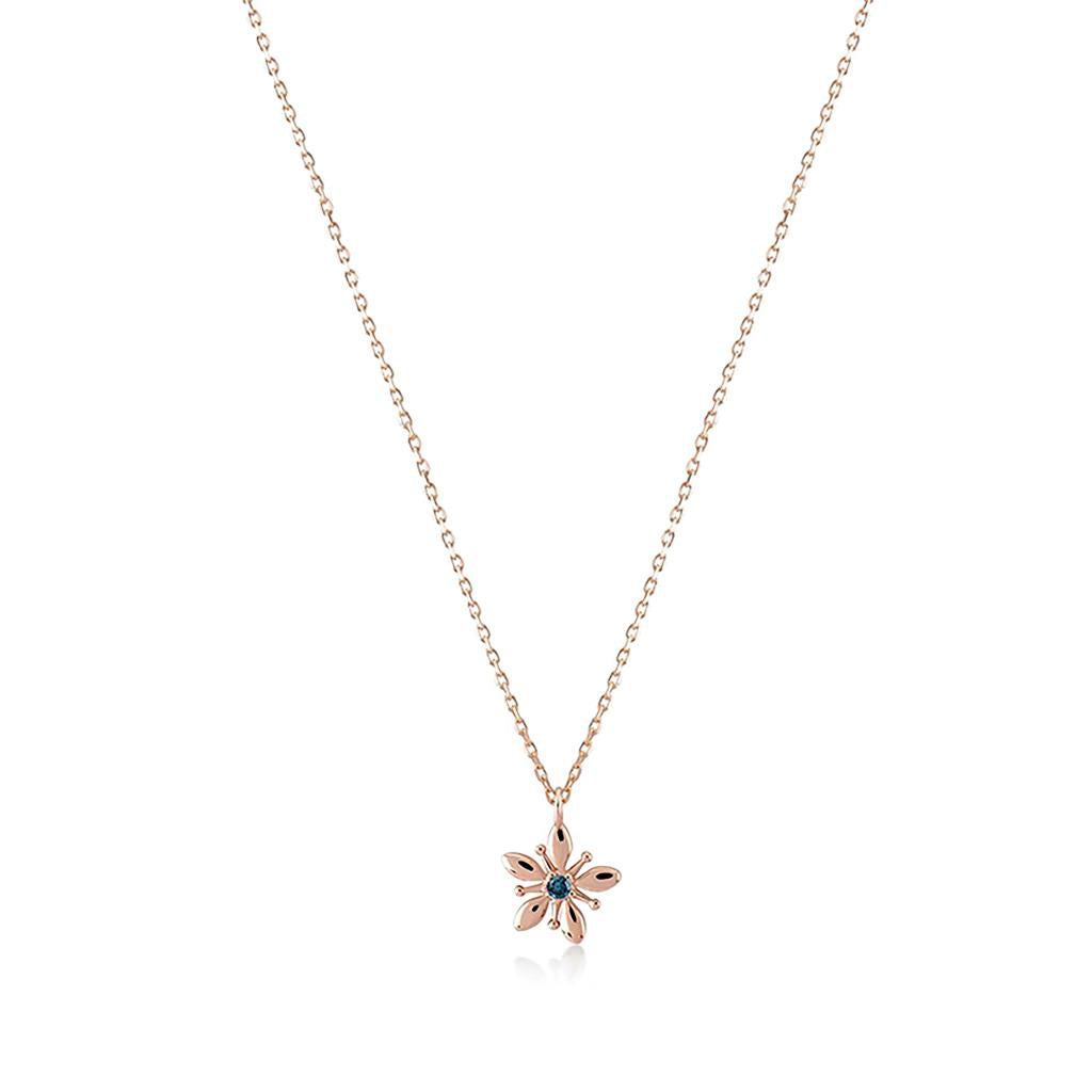 Cabaret Blue Diamond Lily Necklace