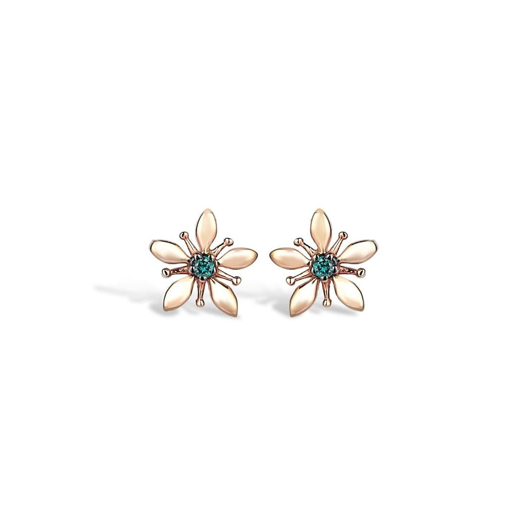 Cabaret Blue Diamond Lily Earrings