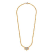 Baget Taşlı Kalp Gurmet Kolye