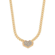 Baget Taşlı Kalp Gurmet Kolye