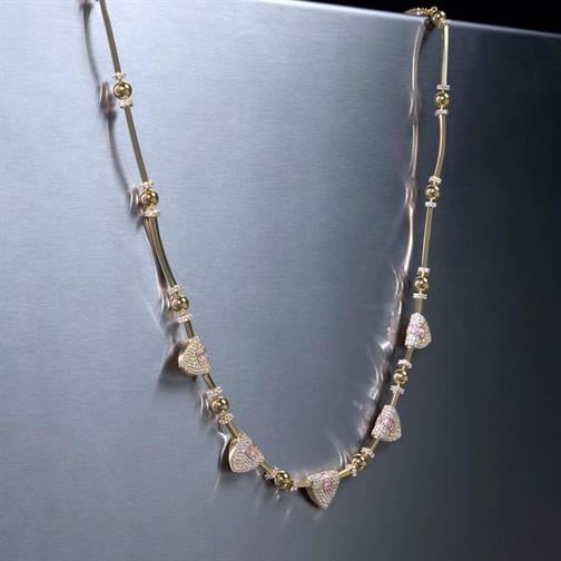 Baget Taşlı Silindir Kolye