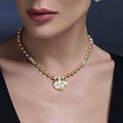 Siyah Mineli Tasarım Kolye