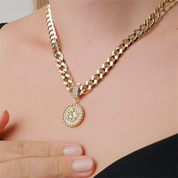 Baget Taşlı Yuvarlak Charm