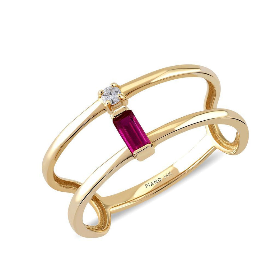 Bagetto Forte Baguette Gold Ring