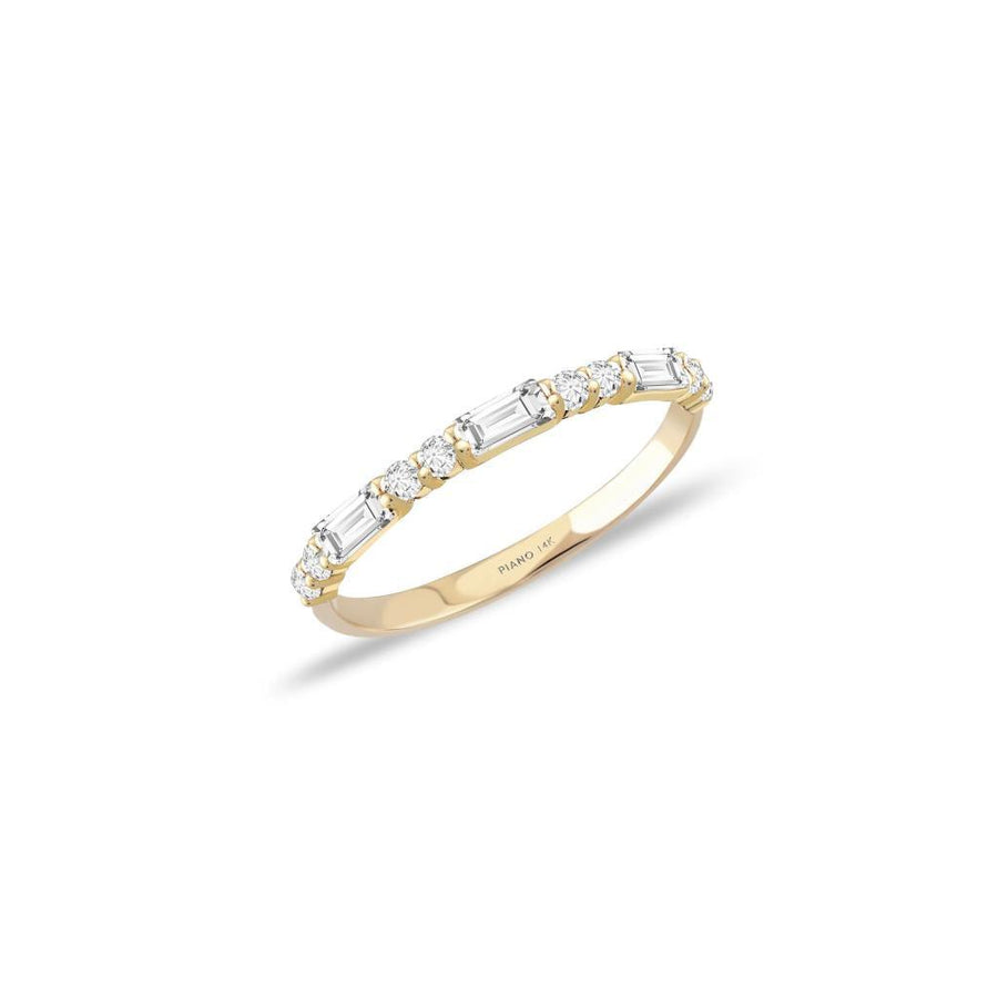 Bagetto Half Gold Ring