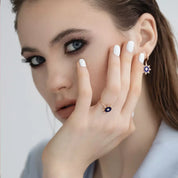 Zenith Pırlanta Taşlı ve Lacivert Mineli Yüzük