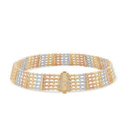 Beş Sıra Üç Renk Choker Kolye