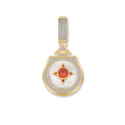 Beş Taşlı Madalyon Charm