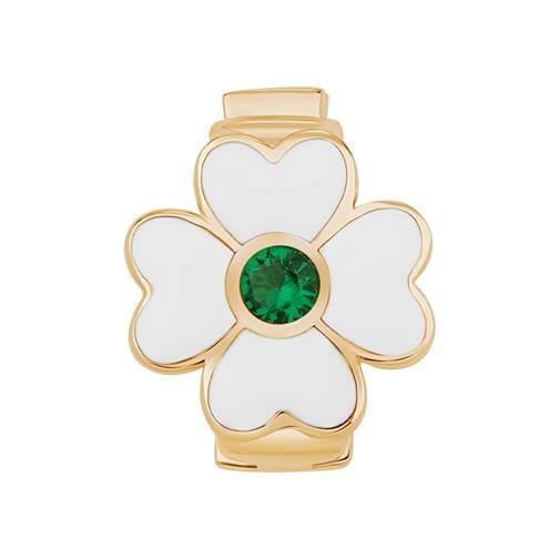 Beyaz Çiçek 9Mm Bileklik Charm