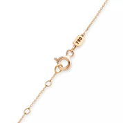 Bind Safir ve Pırlanta Taşlı Rose Altın Kolye