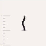 Black Crimp Siyah Pırlanta Taşlı Tek Küpe