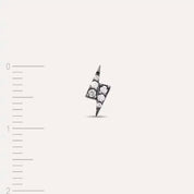 Black Flash Pırlanta Taşlı Tek Küpe