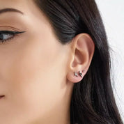 Bolt Pırlanta Taşlı Tek Küpe