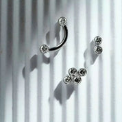 Bliss Cloud Pırlanta Taşlı Mini Tek Küpe