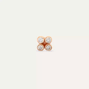 Bliss Frame Pırlanta Taşlı Rose Altın Tek Küpe