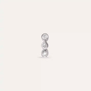 Dots Three Pırlanta Taşlı Mini Tek Küpe