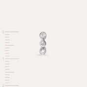 Dots Three Pırlanta Taşlı Mini Tek Küpe