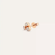 Blissy Pırlanta Taşlı Rose Altın Tek Küpe