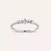 Bloom Pırlanta Taşlı Beyaz Altın Yüzük