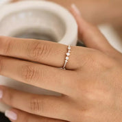 Fable Pırlanta Taşlı Rose Altın Yüzük