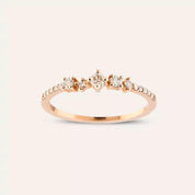 Bloom Pırlanta Taşlı Rose Altın Yüzük