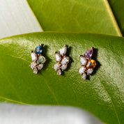 Bunch 0.38 CT Pırlanta Taşlı Rose Altın Piercing