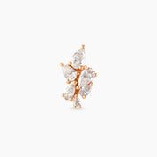 Bunch 0.38 CT Pırlanta Taşlı Rose Altın Piercing