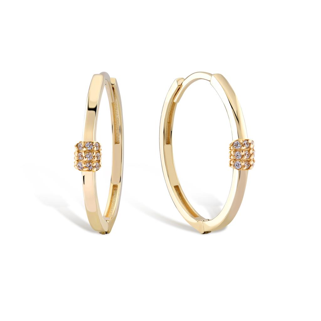 Cabaret White Stone Gold Ring Earrings