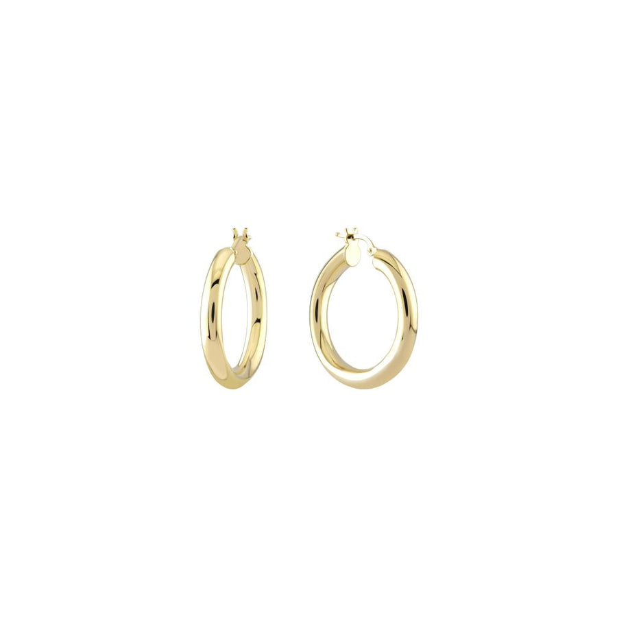 Piano Basic Golden Ring Earrings