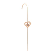 Cabaret Intertwined Heart Cane Single Gold Earrings