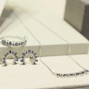 Azzuro Luna Mavi Pırlanta Kolye