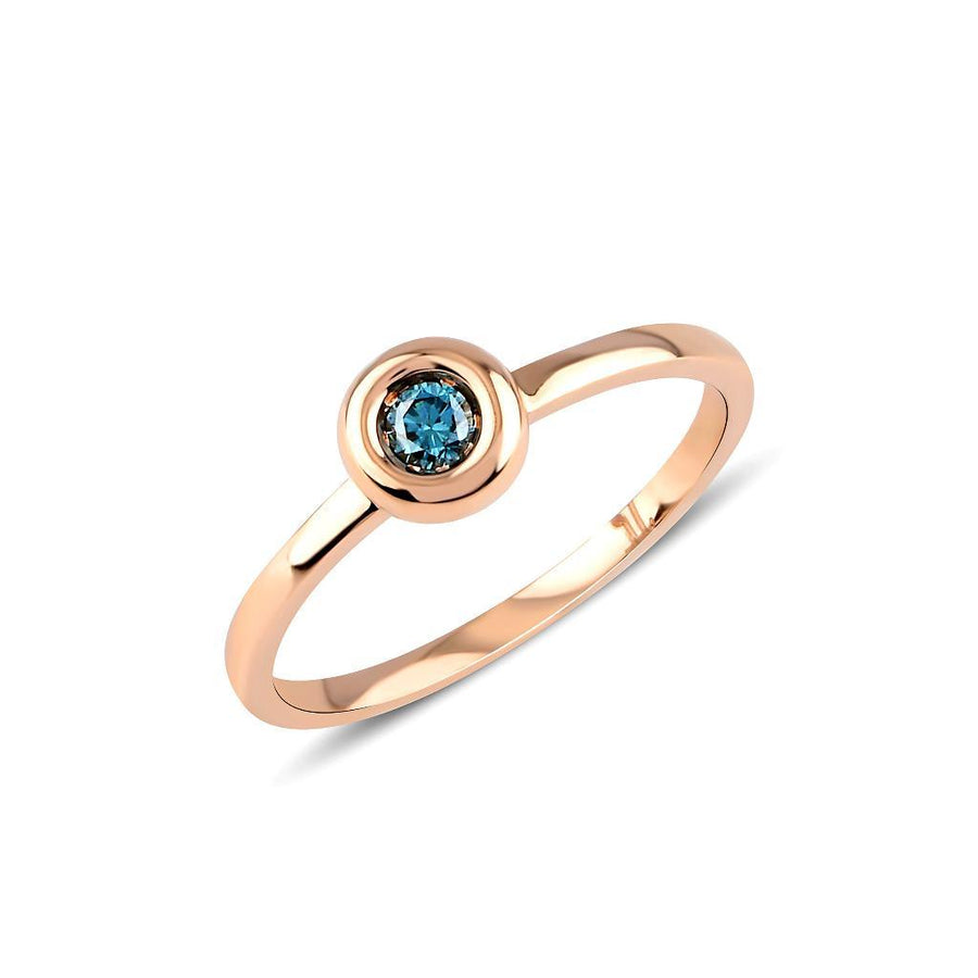 Cabaret Blue Diamond Solitaire Ring