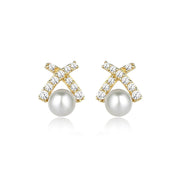 Cabaret Mini Pearl Gold Earrings