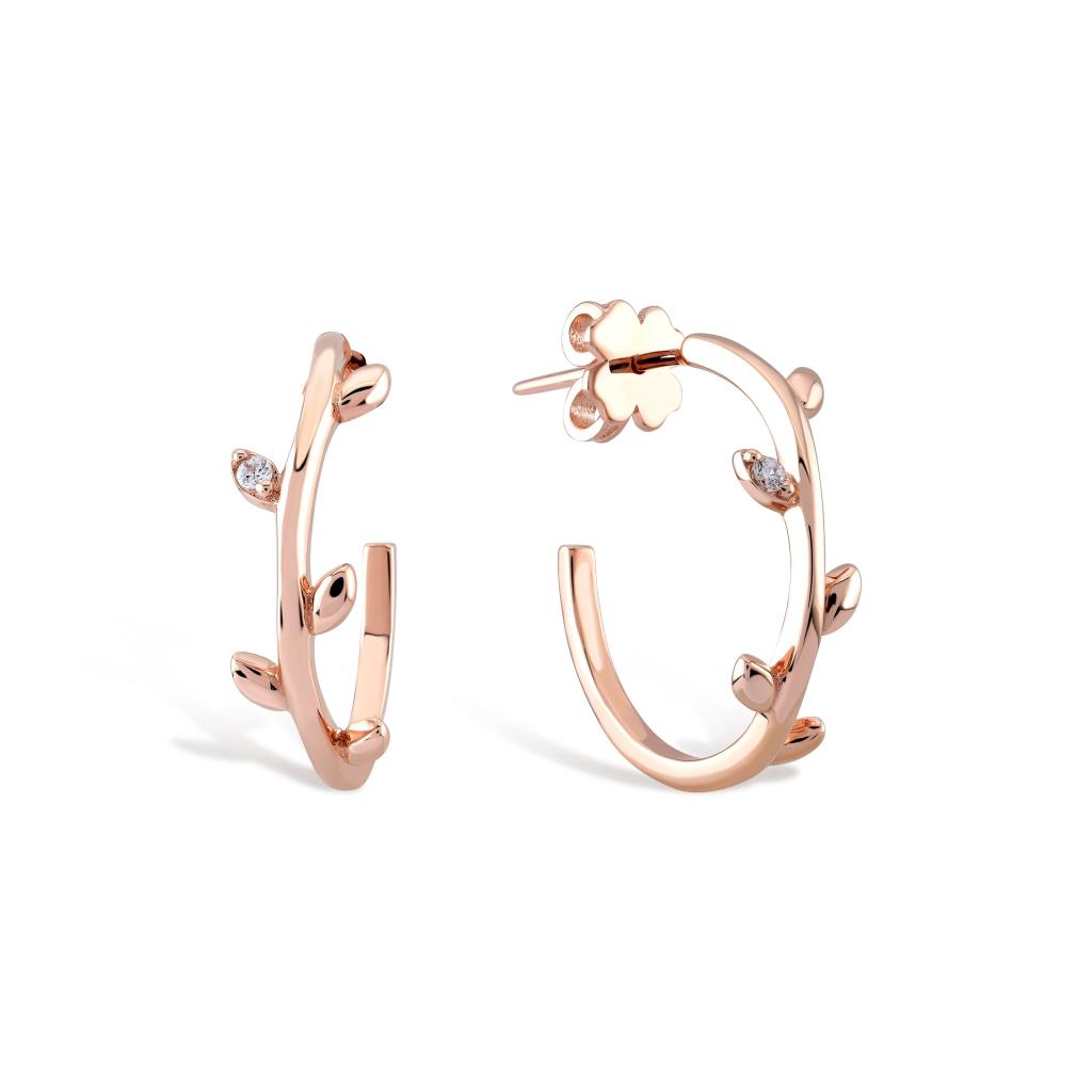 Cabaret Mini Stone Branch Gold Earrings